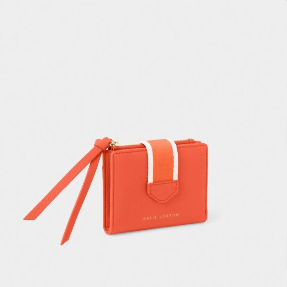 NEW KATIE LOXTON women's hallie wallet in deep orange